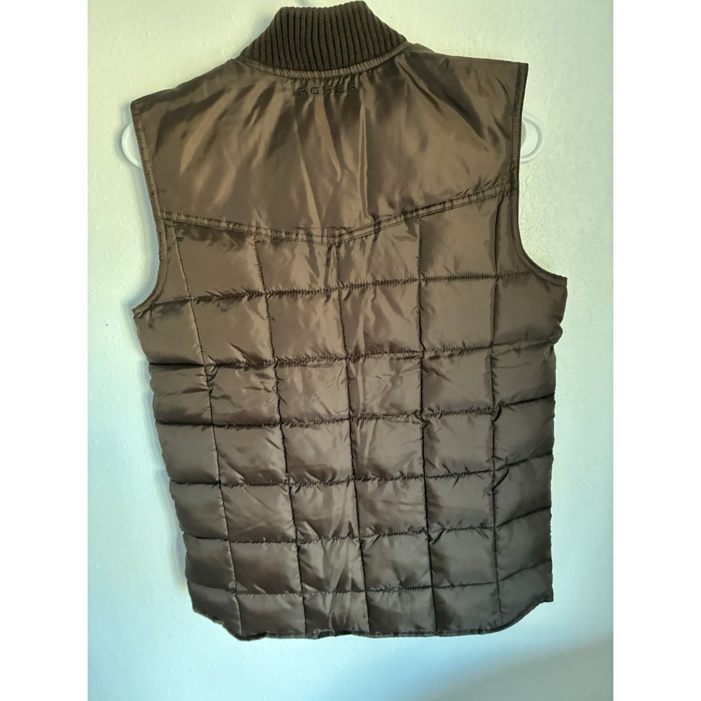 Roper Range Gear Puffer Vest Youth Boy Large Brown Cowboy‎ Rancher Cattleman - Picture 7 of 7